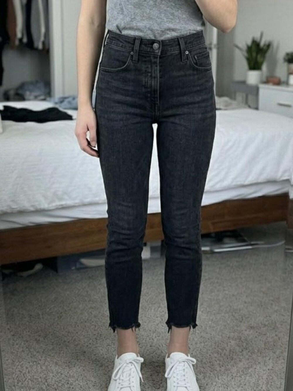 Abercrombie & Fitch Women's Simone High Rise Ankle Black Jeans